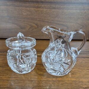 Pinwheel Crystal Cream And Sugar